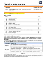 Volkswagen VAS 6160A Service Information
