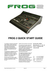 Zero 88 FROG 2 Quick Start Manual