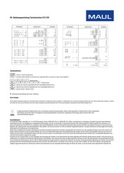 MAUL ECO 250 Operating Instructions Manual