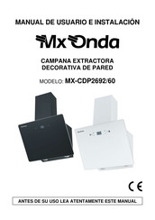 Mx Onda MX-CDP2692/60 User And Installation Manual