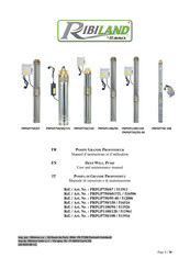 Ribimex RIBILAND PRPGP750/95-40 User And Maintenance Manual