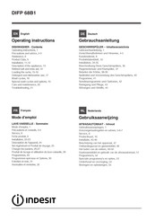 Indesit DIFP 68B1 Operating Instructions Manual