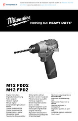 Milwaukee M12 FPD20 Original Instructions Manual
