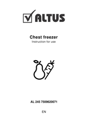 ALTUS AL 245 Instructions For Use Manual