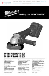 Milwaukee M18 FSAG125X Original Instructions Manual
