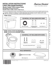 American Standard Cadet PRO 3517C Installation Instructions Care And Maintenance