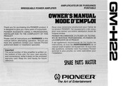 Pioneer GM-H22 Owner's Manual