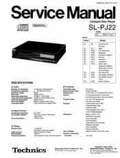 Technics SL-PJ22 Service Manual