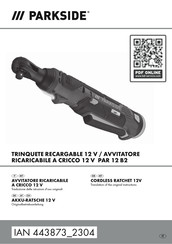 Parkside PAR 12 B2 Translation Of The Original Instructions