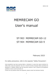 NAC Image Technology ST-904 User Manual