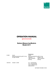 Burster PROFINET 2511 Operation Manual