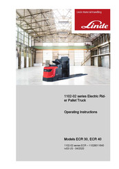 Linde ECR 40 Operating Instructions Manual