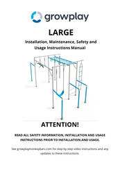 growplay LARGE Installation & Maintenance