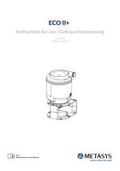 Metasys ECO II+ Instructions For Use Manual