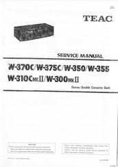 Teac W-370C Service Manual