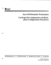 Sun Microsystems Sun-3/470 Instruction Manual