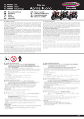 Jamara Kids Ride on Aprilia Tuono Instructions Manual