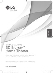 LG HB806TH Simple Manual
