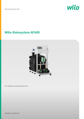 Wilo Rainsystem AF400 Installation And Operating Instructions Manual