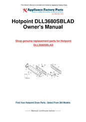 Hotpoint DLL3680SBLAD Use And Care Manual