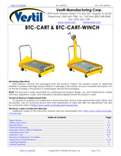 Vestil BTC-CART-WINCH Manual
