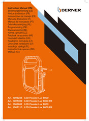 Berner LED Flooder Lux 6000 FR Instruction Manual