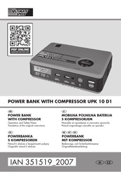 ULTIMATE SPEED UPK 10 D1 Operation And Safety Notes