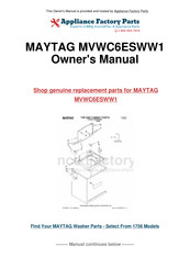 Maytag MVWC6ESWW1 User Instructions