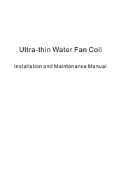PHNIX PFP-060V-CW Installation And Maintenance Manual