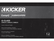 Kicker Q-CLASS CWQ10 Owner's Manual