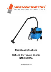 Kernlochbohrer NTS-38/HEPA Operating Instructions Manual