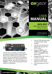 AVGear AVG-SG1 User Manual