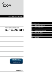 Icom IC-U20SR Operating Manual