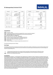 MAUL ECO 650 Operating Instructions Manual