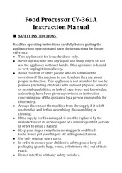 Homtone CY-361A Instruction Manual