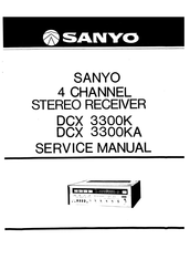 Sanyo DCX 3300KA Service Manual