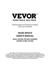 VEVOR KW2000B User Manual
