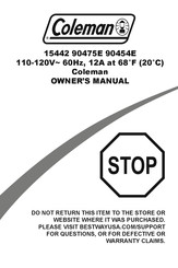 Coleman 90475E Owner's Manual