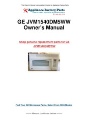 GE Spacemaker JVM1540DM5WW Owner's Manual