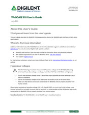 Digilent WebDAQ 316 User Manual