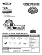 Lifetime YOUTH 90644 Assembly Instructions Manual