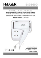 HAEGER HotelDryer HD-120.006A Instruction Manual