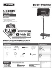 Lifetime STREAMLINE 90171 Assembly Instructions Manual
