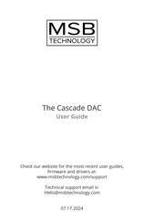 MSB Technology The Cascade DAC User Manual