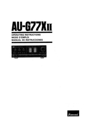 Sansui AU-G77XII Operating Instructions Manual