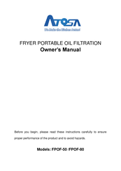 Atosa FPOF-50 Owner's Manual