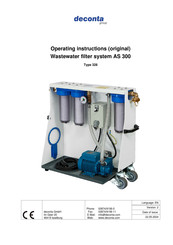 deconta AS 300 Operating Instructions Manual