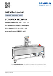 BANDELIN SONOREX TECHNIK H 320.3 Instruction Manual