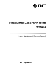 NF KP2000AS Instruction Manual