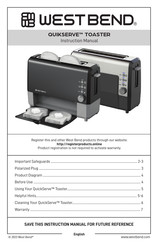West Bend QUIKSERVE 77222 Instruction Manual